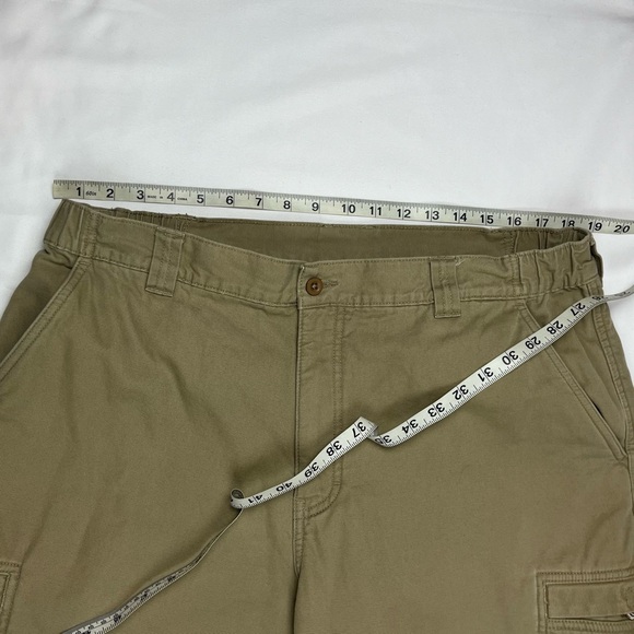 LL Bean Mens Fleece Lined Cargo Pants 38 x 30 Comfort Waist Straight Leg A6 - Picture 9 of 11